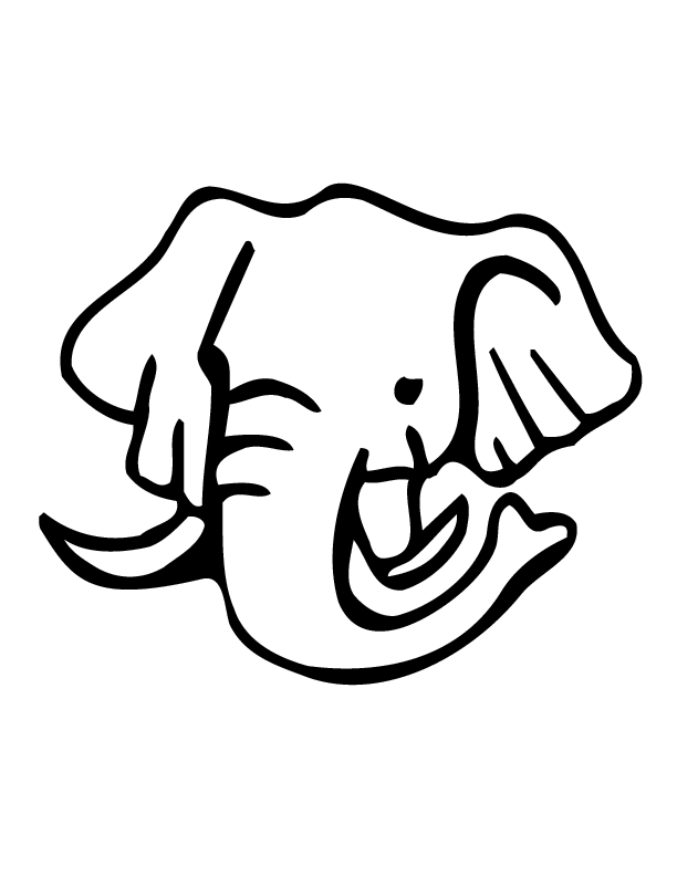 Plansa de colorat cu Elefant 64 61